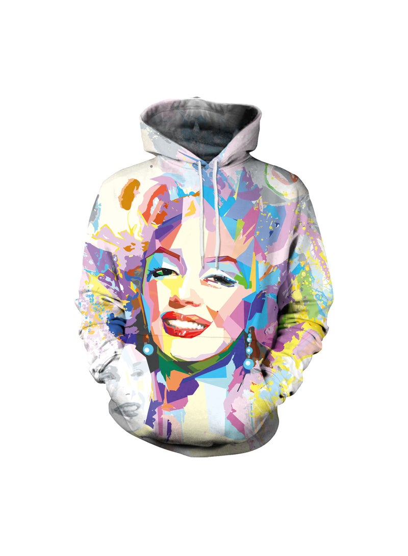 Loquat Graffiti Marilyn Monroe 3D Print Pullover Hoodie  - Image 1