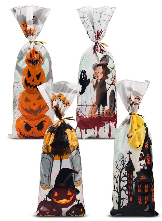 GoClimber 120 PCS Halloween Treat Bags with Twist Ties - Halloween Candy Bags for Party Favors & Trick or Treat - Image 4
