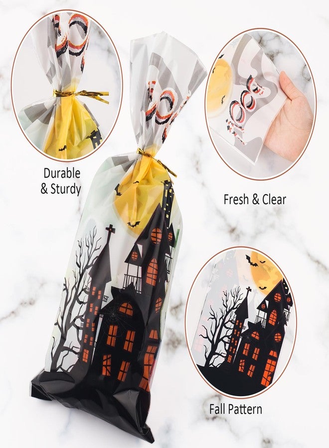 GoClimber 120 PCS Halloween Treat Bags with Twist Ties - Halloween Candy Bags for Party Favors & Trick or Treat - Image 3