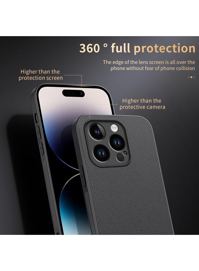 اس-توب جراب هاتف مغناطيسي من الجلد من HUIYI لهاتف iPhone 14 Pro - Image 3