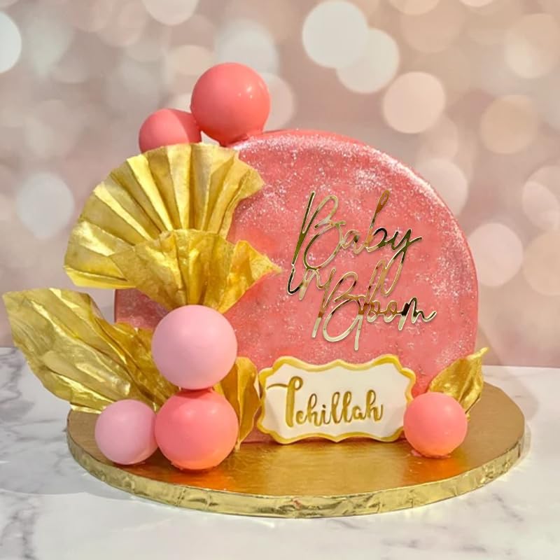 QPARTYFIRE 1PCS Happy Birthday Cake Topper,Gold Mirror Acrylic Boy or Girl Cake Sign Decorations,Birthday Cake Charm Supplies for Birthday Party Cake Dessert - Image 4