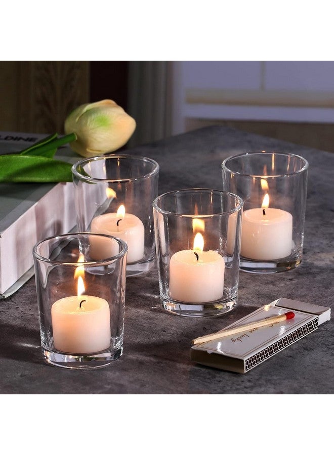 Kaameri Bazaar Set of 6 Glass Votive Tealight Candle Holders - Living Room Side Table Home Decoration (Glass, Pack of 6, Clear) - Image 4