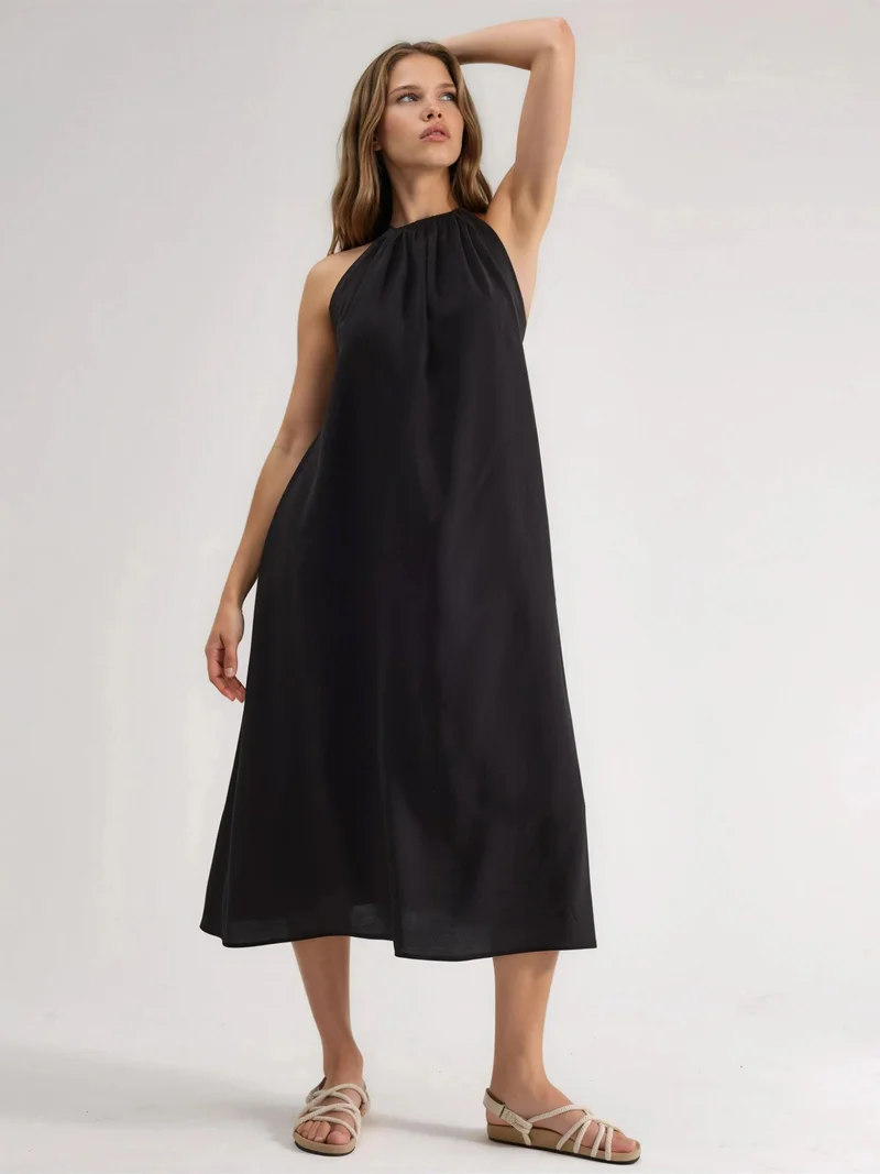 بوسيم BUSEM Halter Neck Midi Dress