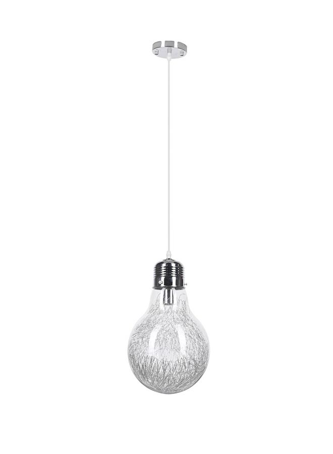 El Rawda Lighting Dcorative Bulb Ceiling Lamp | modern decorative LED E27 pendant light ceiling lamp hanging | suitable for any room | Color: Silver | Size: 70x22 cm - Image 1