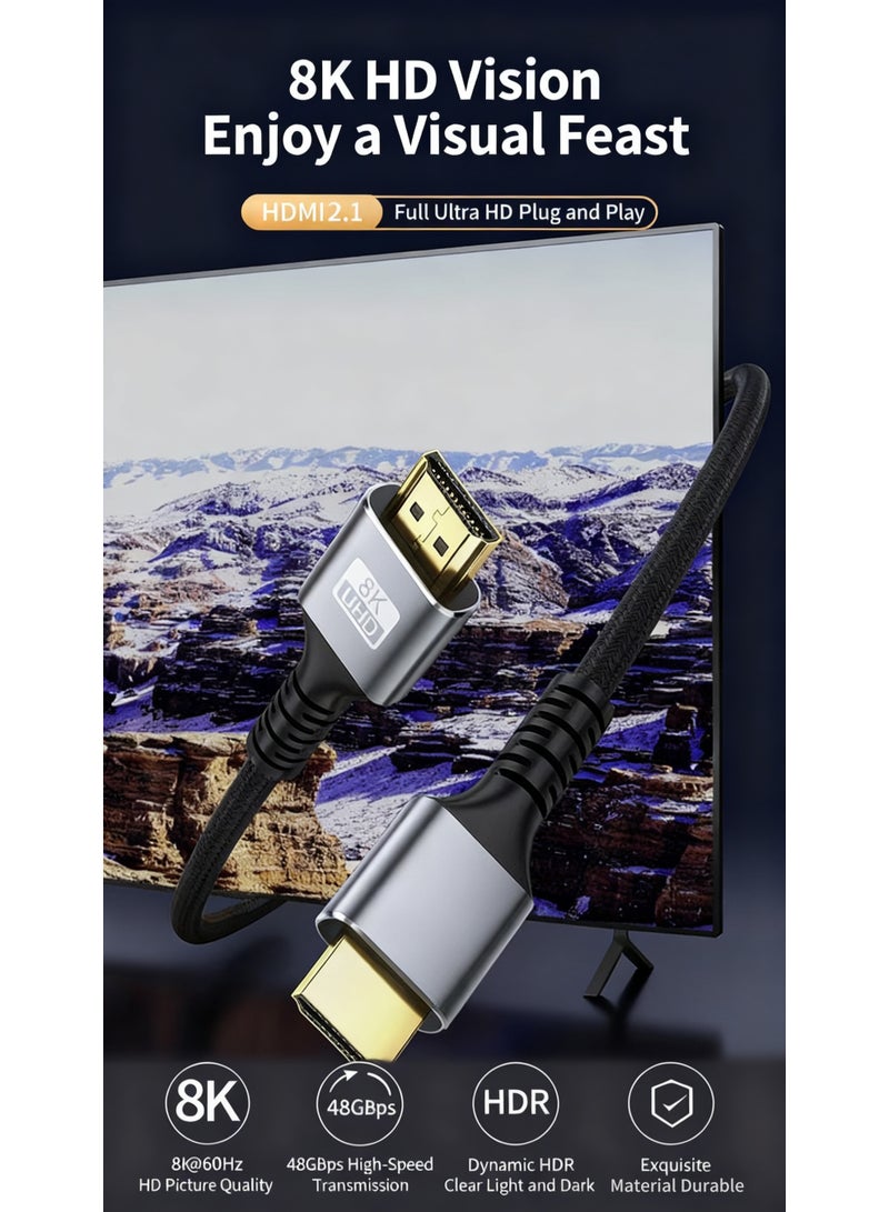 HDMI Conversion Cable 8K Mobile Phone Screen Display Laptop Hd Video Adapter Cable - Image 3