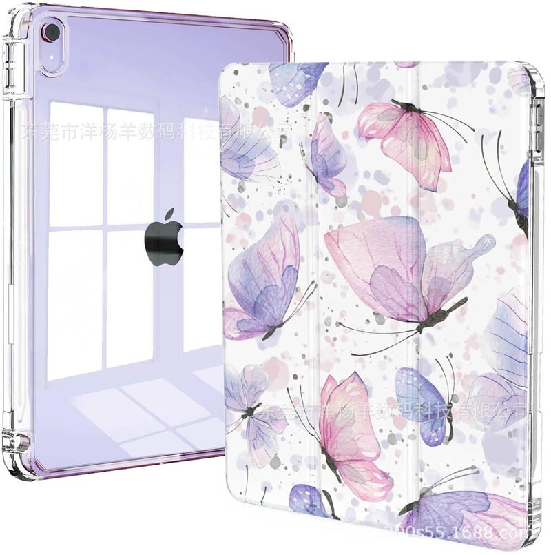 DGG Purple Transparent Clear Back iPad Case for iPad Pro 11 / iPad A16 - Image 2