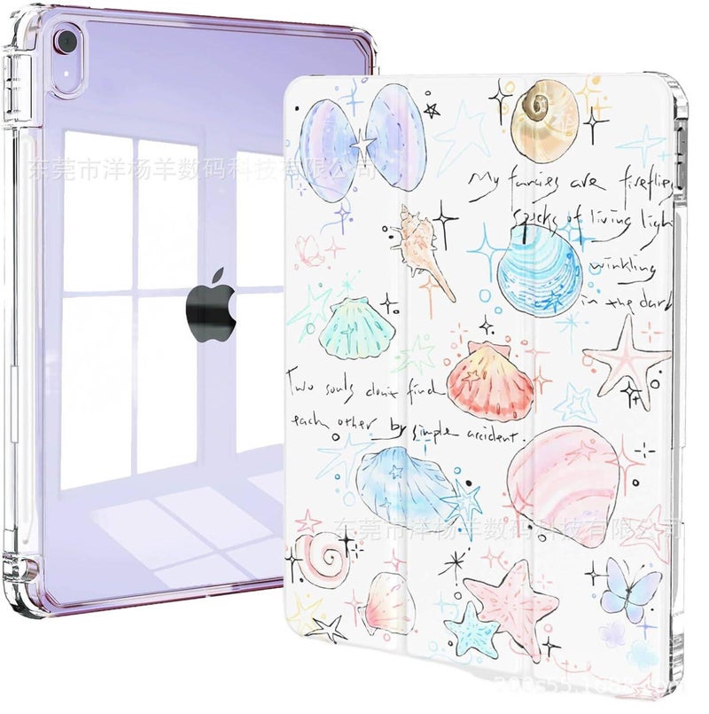 DGG Purple Transparent Clear Back iPad Case for iPad Pro 11 / iPad A16 - Image 3