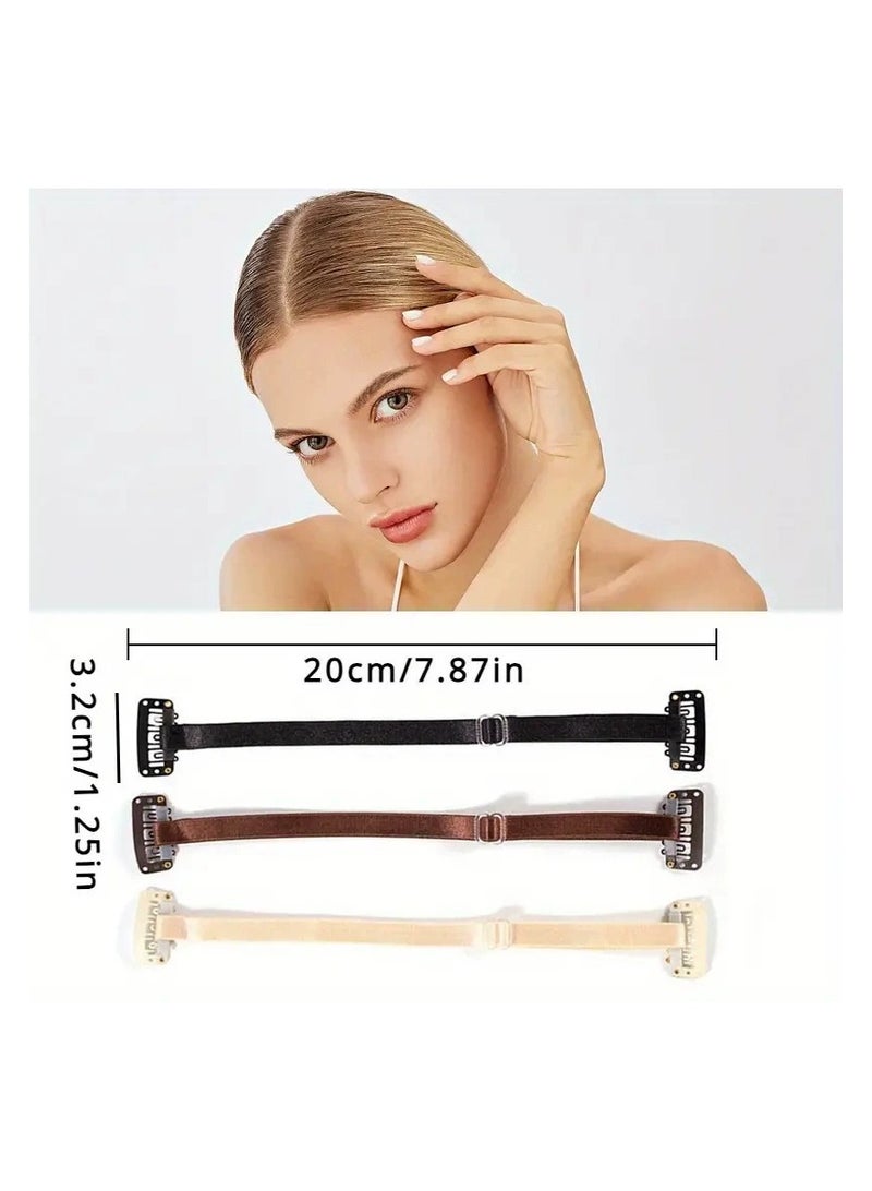 KHAJUL 3PCS Instant Face Lifting Band for Eye Wrinkle, Fish Line, Face Lifting Multi-use Face Lifting Sticker (Brown/Black/Flesh) - Image 2