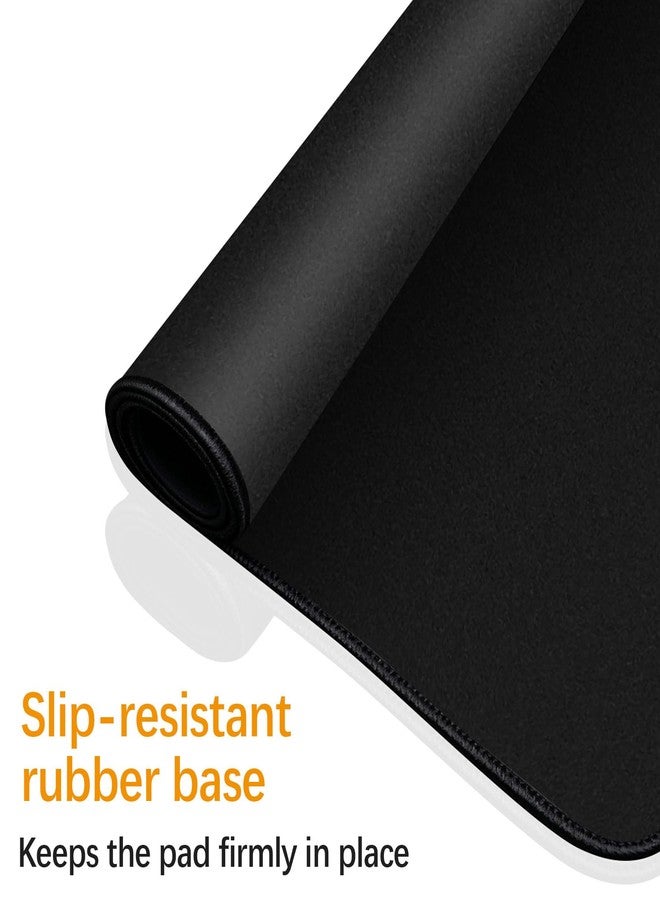 Anpuimult 4 Pcs Large Gaming Mouse Pad Black 31.5x11.8 in,Extended Desk Keyboard Pad with Micro Weave Cloth, Edges Stitched Gaming Mouse Pad Pack for Office and Home Use - Image 5