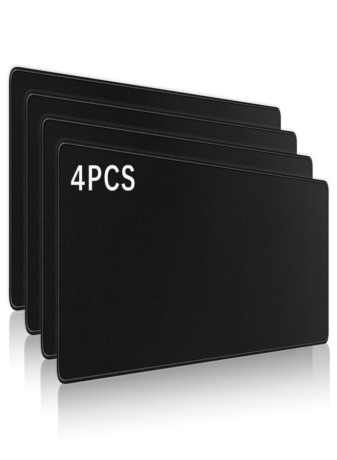 Anpuimult 4 Pcs Large Gaming Mouse Pad Black 31.5x11.8 in,Extended Desk Keyboard Pad with Micro Weave Cloth, Edges Stitched Gaming Mouse Pad Pack for Office and Home Use - Image 1