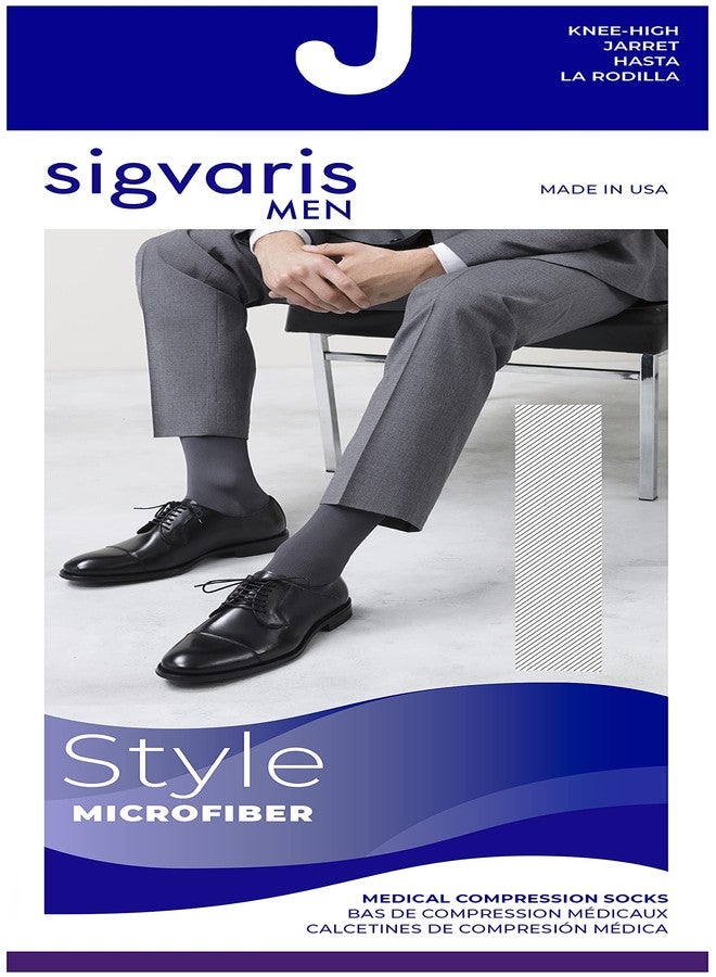 SIGVARIS Men’s Style Microfiber 820 Closed Toe Calf-High Socks 20-30mmHg - Image 3