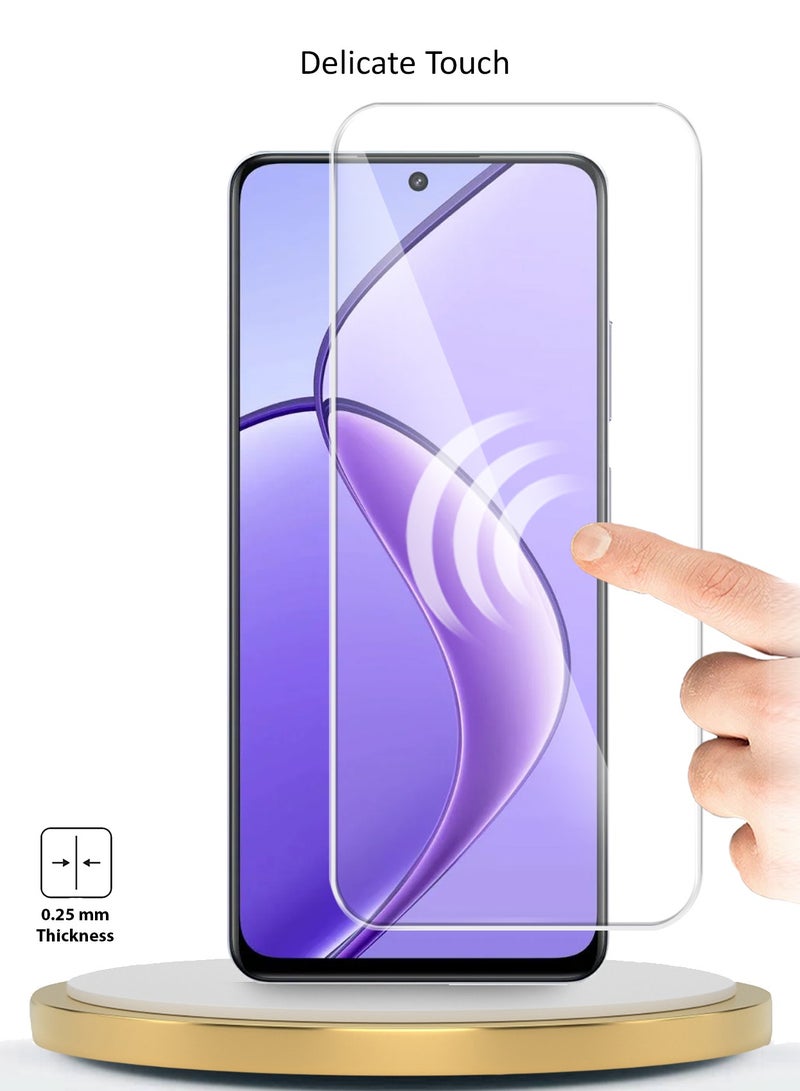Wtech Realme 12x 5G 2024 Premium Series Curved Edges 9H 2.5D Tempered Glass Screen Protector (MSG9CN) - Clear - Image 4