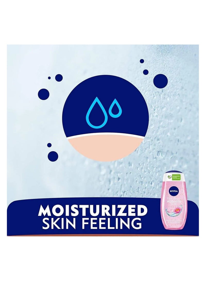 Nivea Waterlily & Oil Refreshing Shower Gel for Skin Care - 250 ml - Image 3