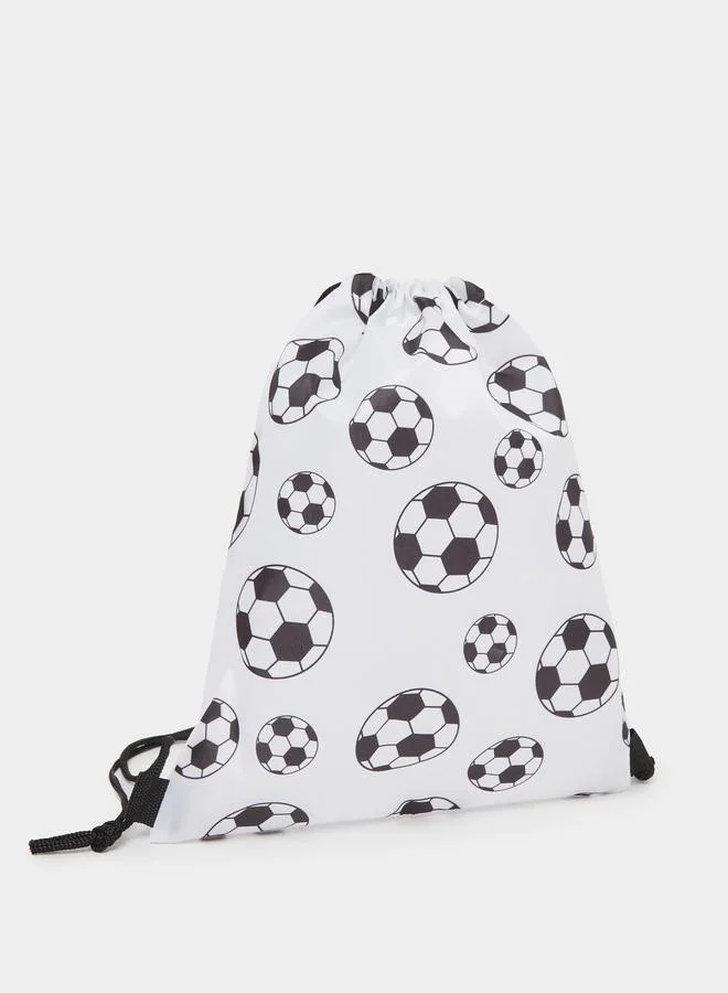 Styli Styli Graphic Printed Backpack with Drawstring Closure