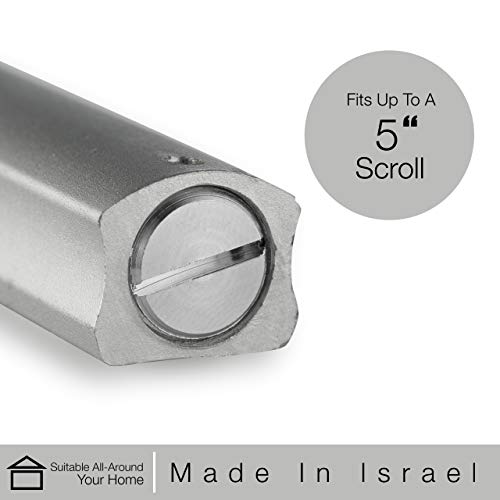 A&S Mezuzot Aluminum Mezuzah Case with Exclusive Modern Shin Design Easy Peel and Stick Judaica Door Mezuza for 5 Inches Parchment Scroll(Silver, 6 Inches) - Image 3