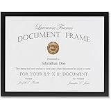 Lawrence Frames Lawrence Frames Black Wood Certificate Picture Frame, Gallery Collection, 8-1/2 by 11-Inch  - Image 1