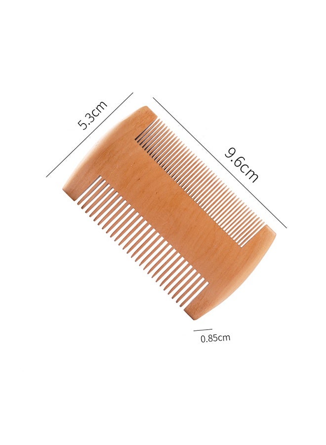 Beard Comb Natural Sandalwood Wooden Mustaches with Dual Action Teeth for Men - Image 1