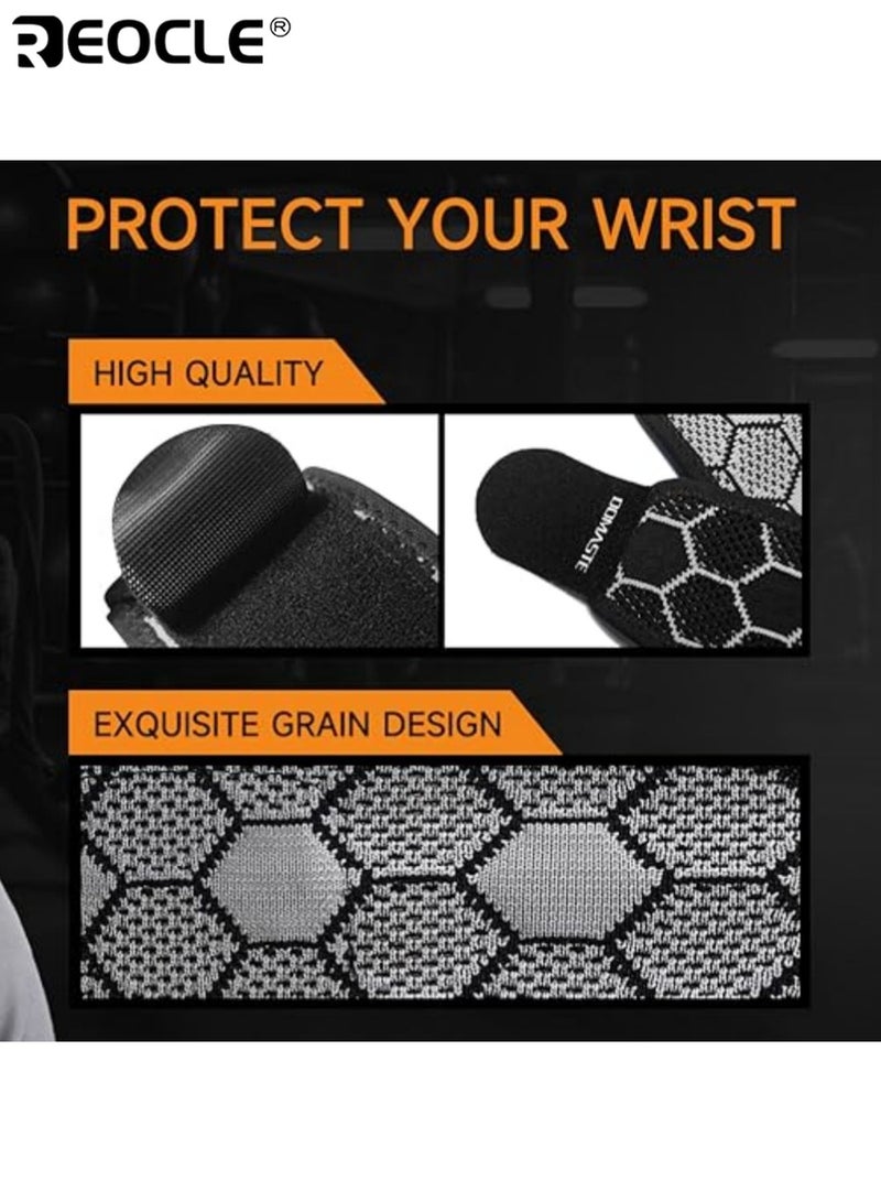 ريوكل 1 زوج للجنسين الرياضة المعصم التفاف ضغط المعصم دعم دعامة اليد للنفق الرسغي الإغاثة حزام قابل للتعديل تنفس مريح دائم النسيج المرن اليدين اليمنى واليسرى مناسبة لرفع الأثقال التدريب على الصالة الرياضية الرياضة تمرين اللياقة البدنية مناسبة للنساء والرجال لممارسة الرياضة للأنشطة المكثفة - Image 5