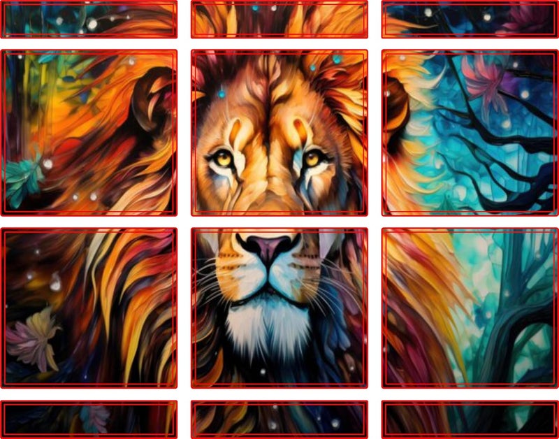 RHYTHM PRO Lion King Self Adhesive PVC Vinyl Stickers (Set of 12 PCS.) Compatible for Y A M A H A DTX-M12 PAD Protect Your Device from Dirt, Minor Scratches & Dullness. (Design 17) - Image 2