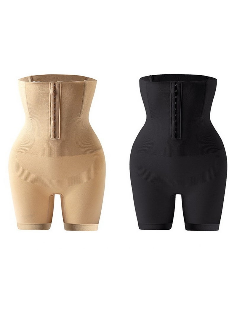 RATSAW Shapewear Pants High Waisted Belly Pants Black & Flesh 2 Pairs - Image 1