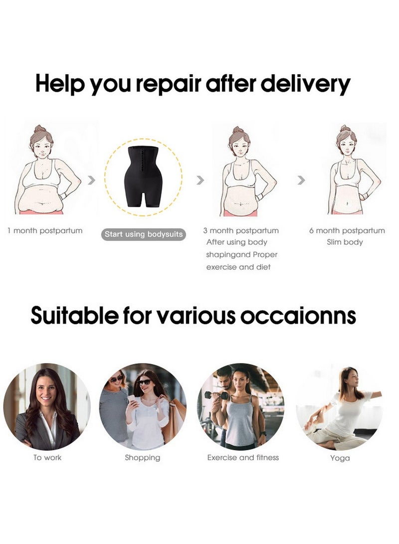 RATSAW Shapewear Pants High Waisted Belly Pants Black & Flesh 2 Pairs - Image 2