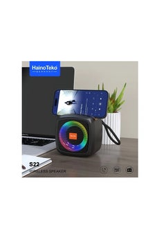 Haino Teko S22-a wireless speaker that supports Bluetooth connectivity-RGP lighting-water and dust resistance-radio-TF-flash drive-AUX- long-lasting battery-elegant design with the highest materials - pzsku/Z931BEC6516619F74E1CAZ/45/_/1700740459/fae9445b-c31c-42b4-8777-40b4c0c8d113