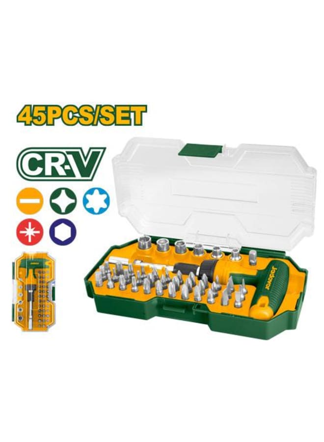 jadever 45 Pcs T-handle wrench screwdriver set JDSS8B45