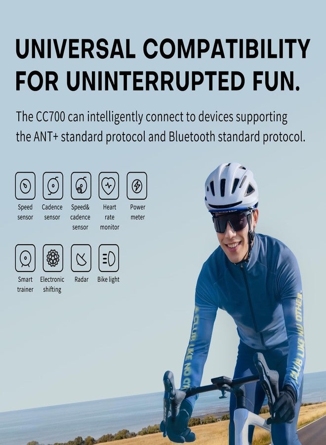 GEOID CC700 2.8‘’ Color Screen Bike/Cycling Computer Wireless - Route Navigation with Re-Route Planing, WiFi & Bluetooth, Fast 5s GPS Positioning, Free Indoor Training - Image 5