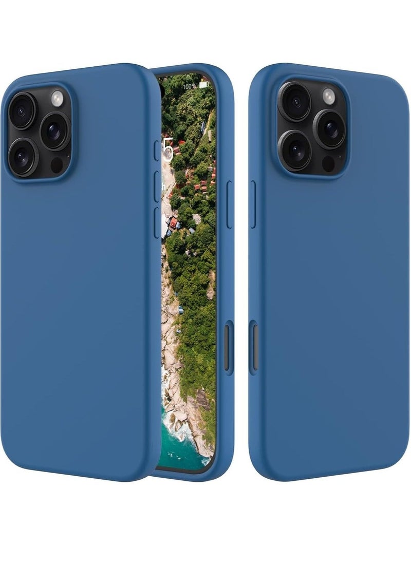 IAF iPhone 16 Pro Slim Fit Matte Blue TPU Case â€“ Soft, Flexible, Shock-Resistant Silicone Back Cover - Image 1