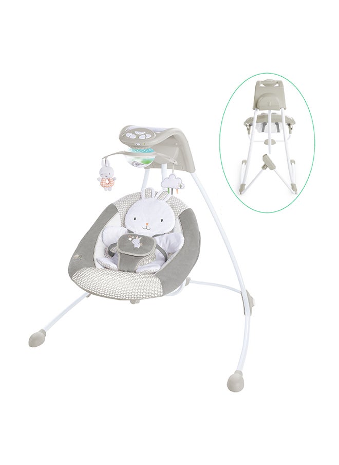 ingenuity - InLighten 6-Speed Foldable Baby Swing with Light Up Mobile - Twinkle Tails - Image 1