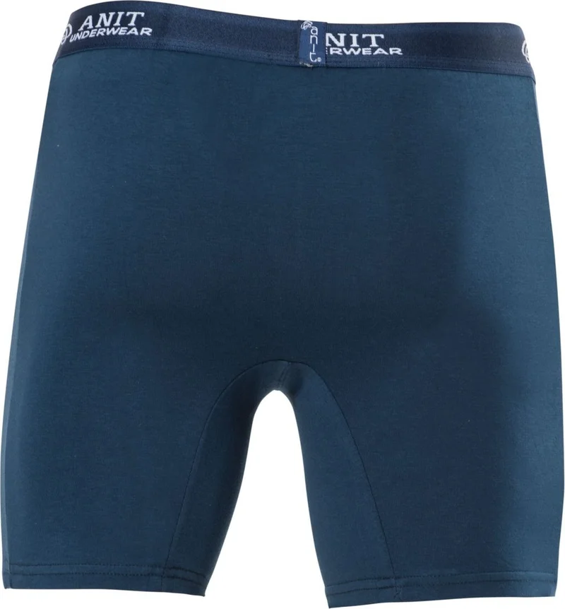 Anıt Lingerie Anit 1114 Navy Blue 3 Piece Lycra Long Cotton Men's Boxer