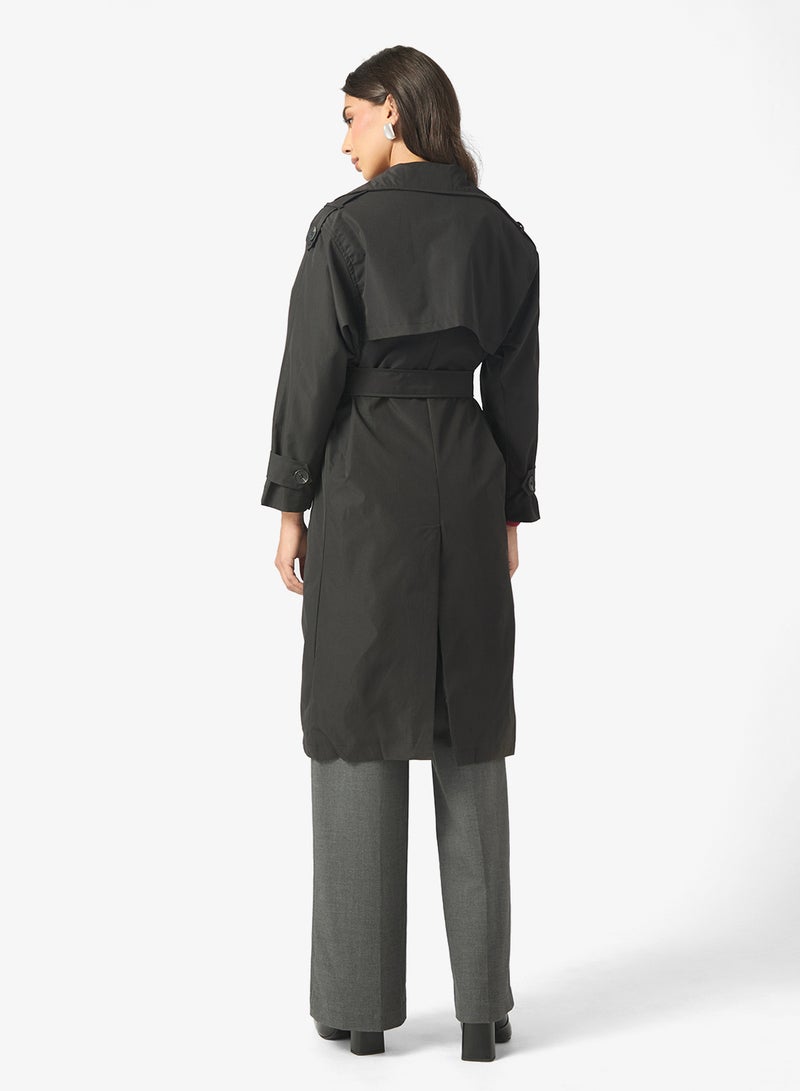 ايلا معطف ترنش متوسط الطول - Image 4