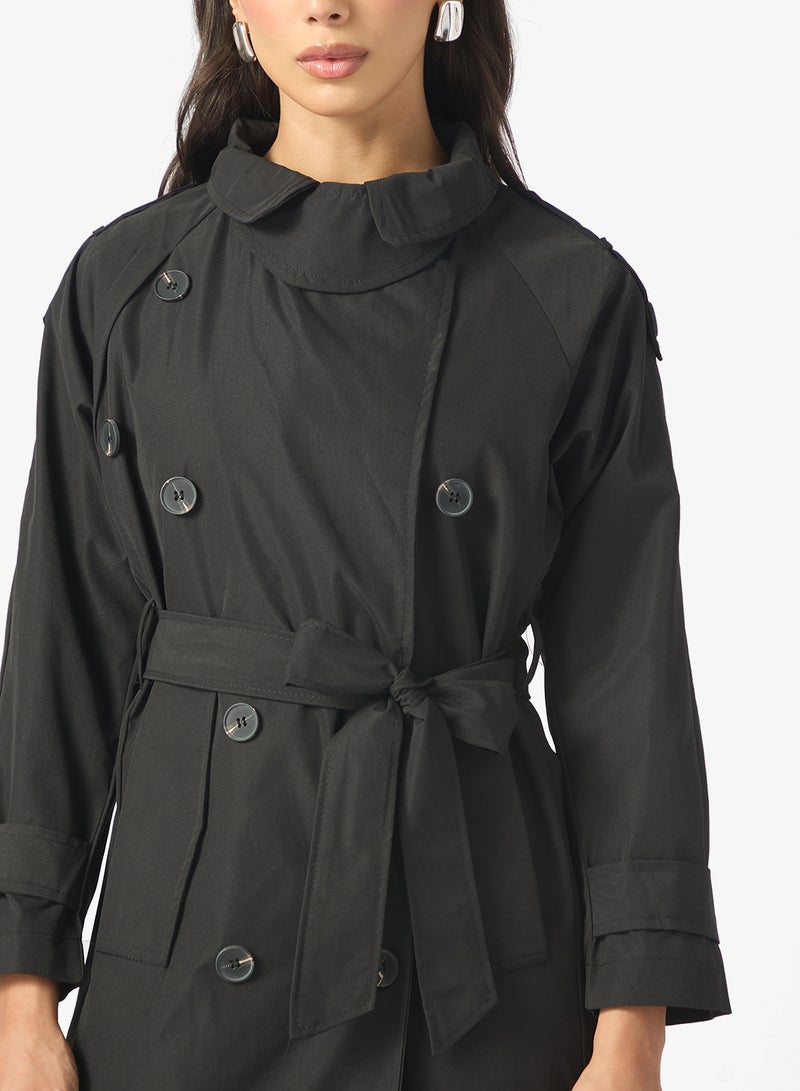 ايلا معطف ترنش متوسط الطول - Image 3