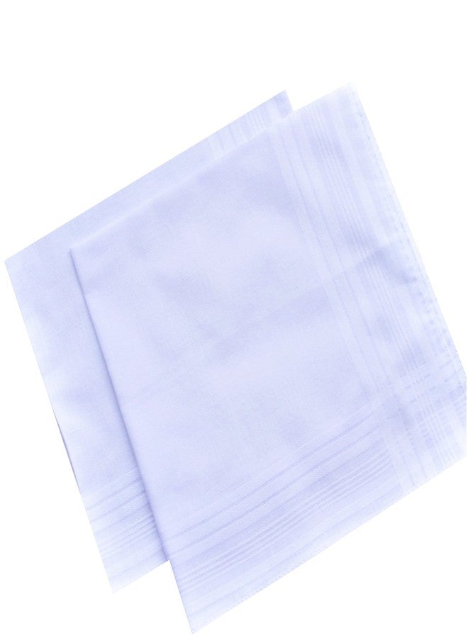 MemoryHanky Men's Pure White 100% Cotton Handkerchiefs Classic Hankies - Image 4