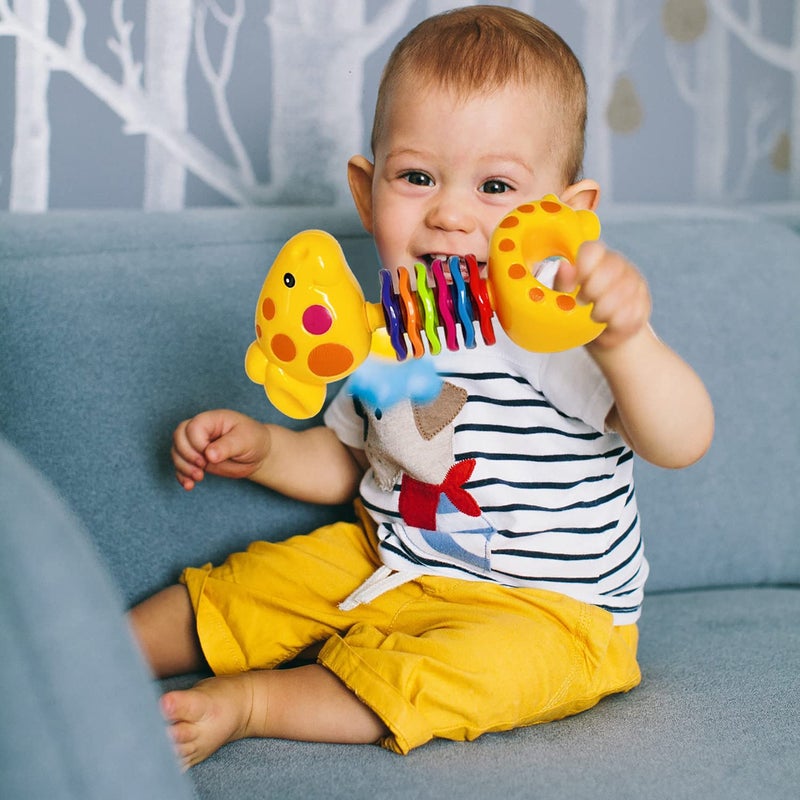 AIVIAI Baby Toys 0-6 Months Infant Toys 0-3 Months Infant Rattles Baby Rattle Teether Toy Set with Storage Box Musical rattles for Newborn Boy Girl Gifts Set with Baby's First Rattle Teether (11pcs) - Image 5