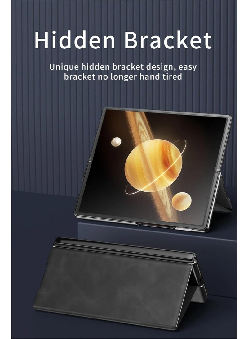 general Case Compatible with Honor Magic V3 Case with Pen and Pen Slot, Leather Case Magnetic Face Cover Book Stand Flip Case All-inclusive Drop-proof Protective Cover - Image 2