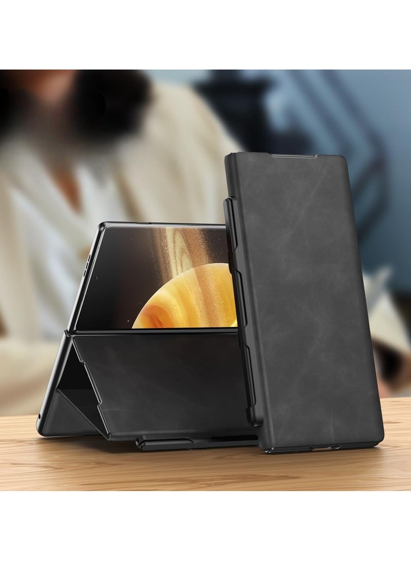 general Case Compatible with Honor Magic V3 Case with Pen and Pen Slot, Leather Case Magnetic Face Cover Book Stand Flip Case All-inclusive Drop-proof Protective Cover - Image 1