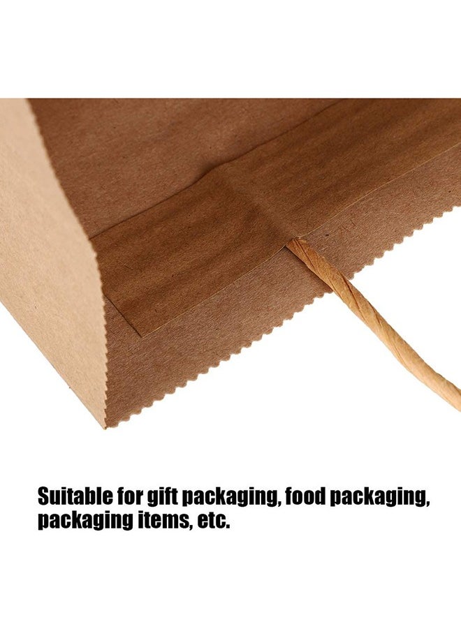 SNH Packing - 20 kraft paper bags – brown party gift bags with handles, 33x34x18 cm for birthdays and weddings - Image 1