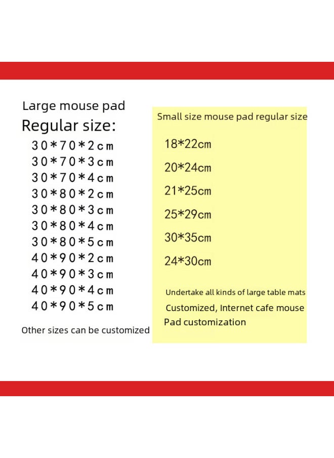 Generic - Anime Game Oversized Advertising Mouse Pad Non-Slip Office Desk Pad Computer Keyboard Pad E-Sports Rubber Desk Pad Large Size-Color:800*300*2mm-Pattern:Custom Special Shot - Image 1
