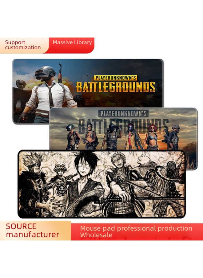 Generic - Anime Game Oversized Advertising Mouse Pad Non-Slip Office Desk Pad Computer Keyboard Pad E-Sports Rubber Desk Pad Large Size-Color:800*300*2mm-Pattern:Custom Special Shot - Image 1