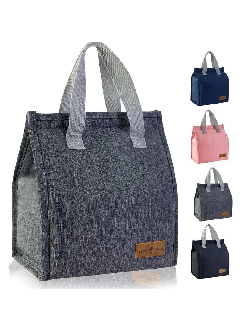 Hihonor Lunch Bag, Insulated Lunch Bag for Women Men Kids, Reusable Insulated Lunch Bag, Leakproof Simple Bento Lunch Tote, Lunch Bag Insulated, for Office, Work, School, Picnic or Travel (Grey)  - Image 1