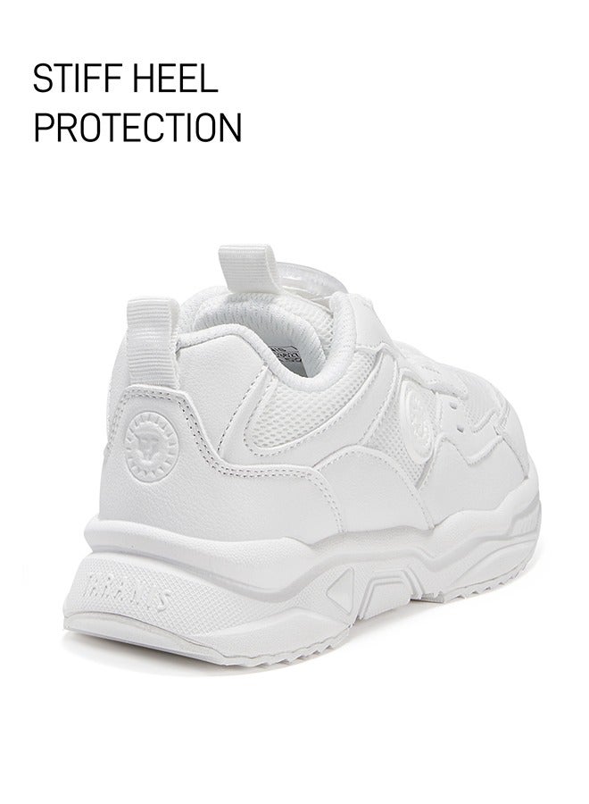 Taranis Children's Shoes  All - White Athletic Sneakers Booster - Lace White Trainers - Image 4