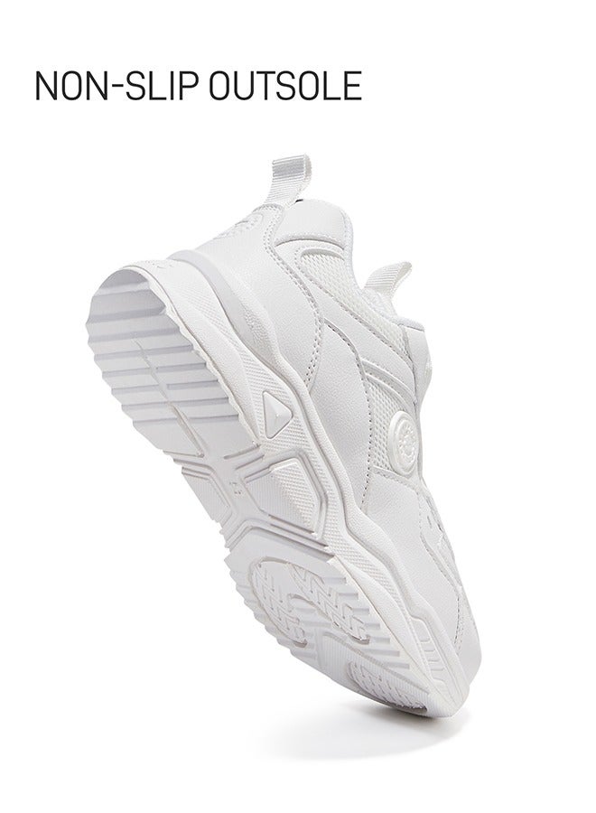 Taranis Children's Shoes  All - White Athletic Sneakers Booster - Lace White Trainers - Image 5