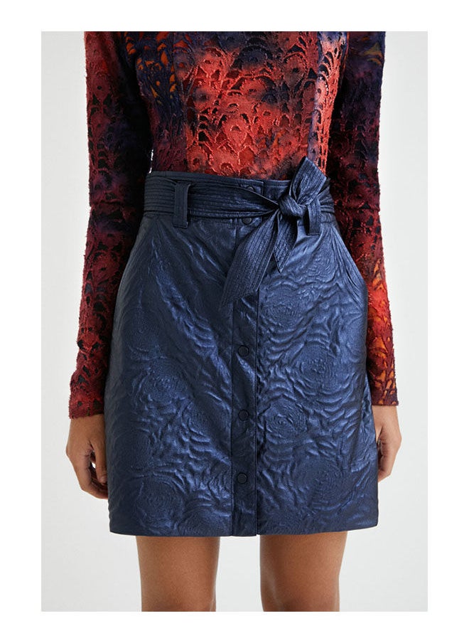 DESIGUAL Embossed Flower Slim Miniskirt  - Image 3