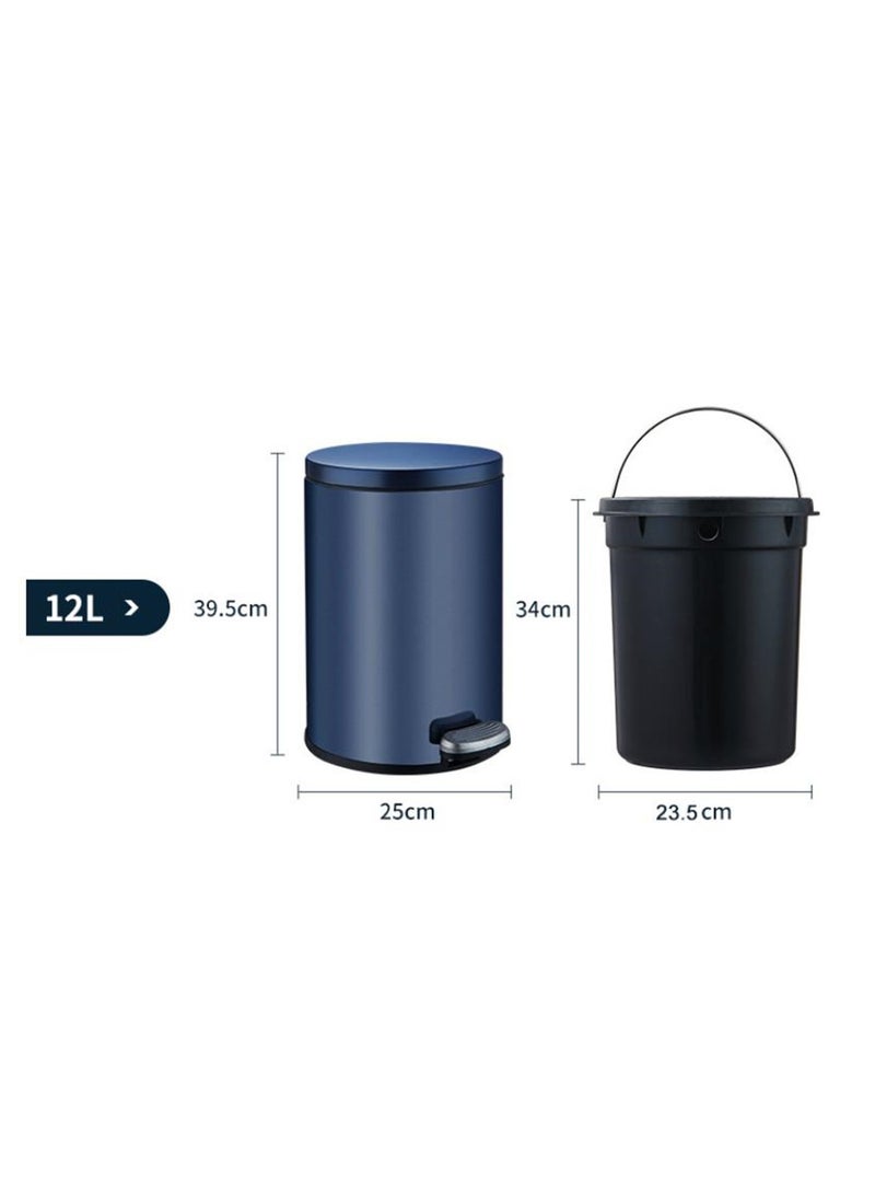 جولدن ١٢ لترا من سلة المهملات الدوّاسة المصنوعة من الفولاذ المقاوم للصدأ مع دلو داخلي قابل للنزع ومصنَّع - Image 2
