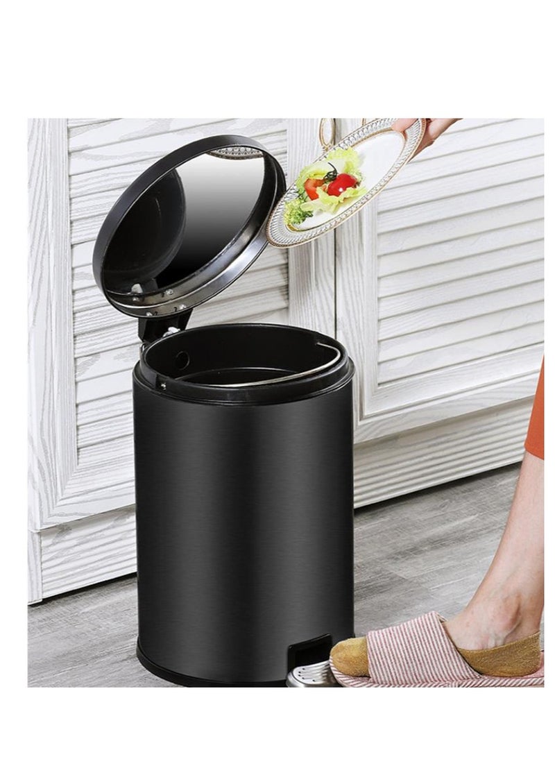 جولدن ١٢ لترا من سلة المهملات الدوّاسة المصنوعة من الفولاذ المقاوم للصدأ مع دلو داخلي قابل للنزع ومصنَّع - Image 3