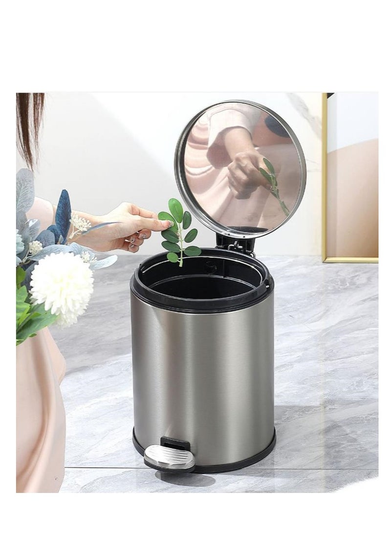 جولدن ١٢ لترا من سلة المهملات الدوّاسة المصنوعة من الفولاذ المقاوم للصدأ مع دلو داخلي قابل للنزع ومصنَّع - Image 5