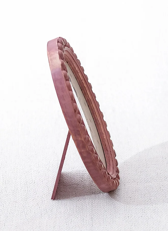 Chumbak  Wooden Oval Photo Frame- 4x6 Rust  | Best Price UAE
