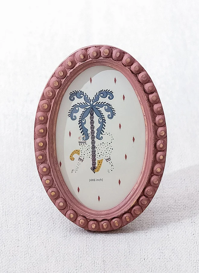 تشومباك Wooden Oval Photo Frame- 4x6 Rust