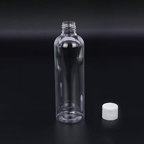 TRENDBOX 8oz/250ml Clear Bottles with Flip Cap Lid BPA-Free Travel Containers For Shampoos,Lotions and Massage Oils - 10 Pack - Image 3